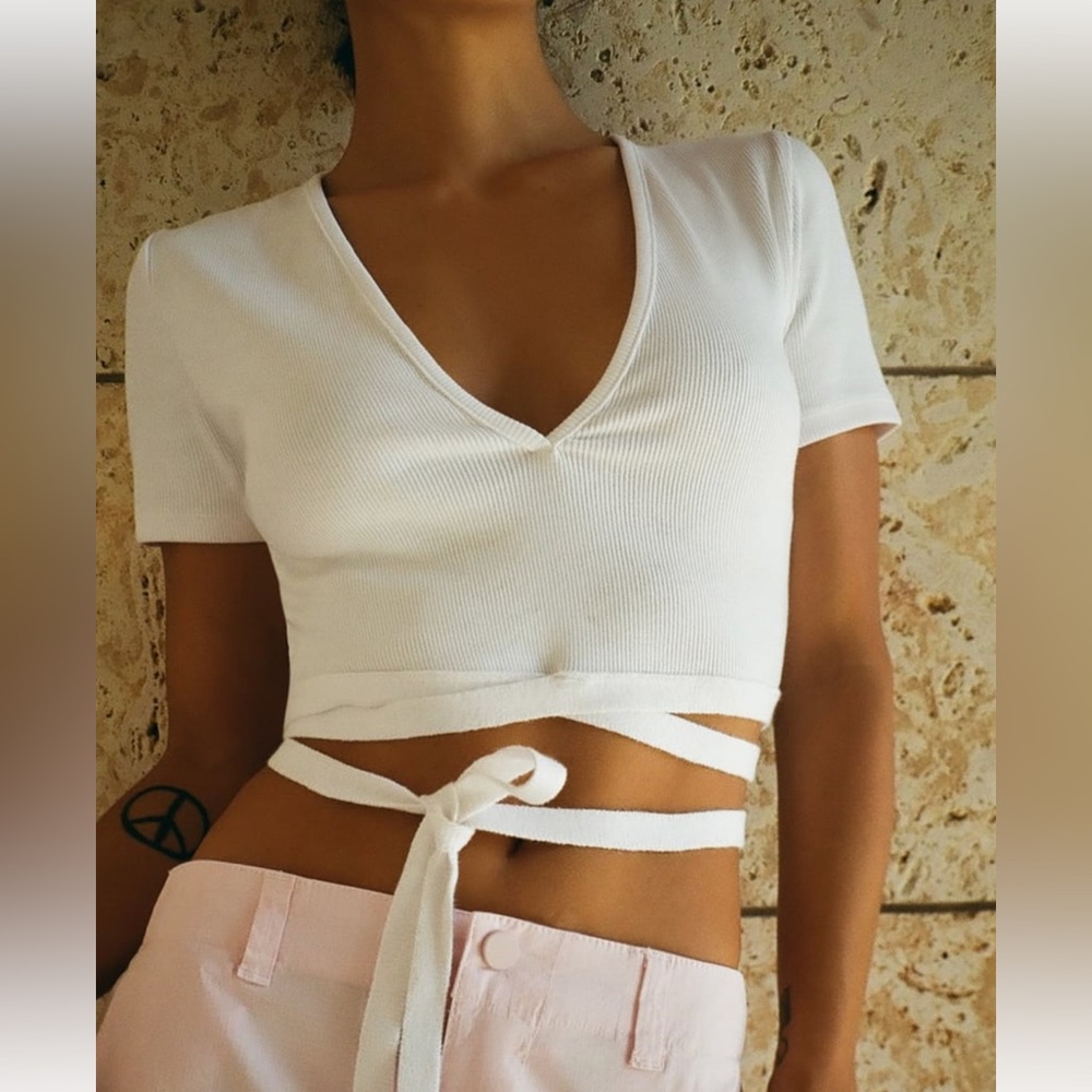 Zara white top Sz Large